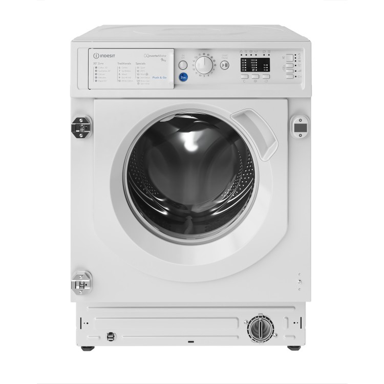 Refurbished Indesit Push & Go BIWMIL91485UK Integrated 9KG 1400 Spin Washing Machine White