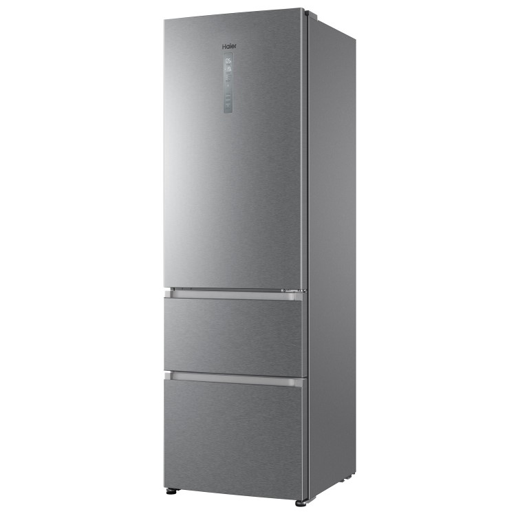 Haier 345 Litre 70/30 Freestanding Fridge Freezer - Stainless steel