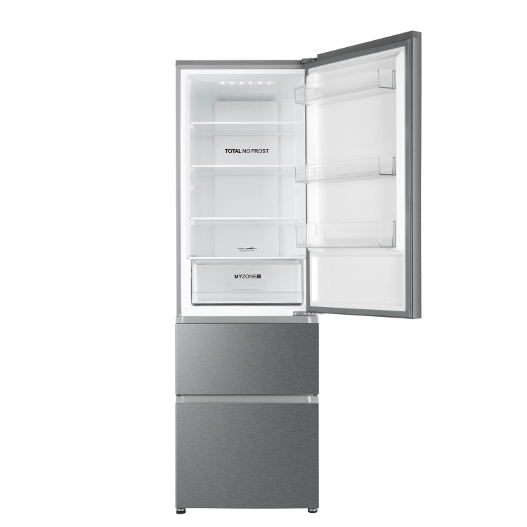 Haier 345 Litre 70/30 Freestanding Fridge Freezer - Stainless steel