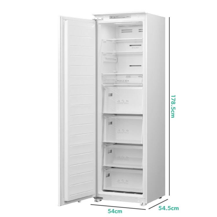 Refurbished electriQ eiQINT54177FZ Integrated 212 Litre In Column Frost Free Freezer 