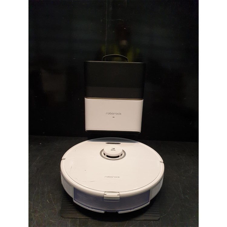 Refurbished Roborock S8+ Robot Vacuum Cleaner with RockDock Plus DuoRoller Brush and VibraRise Mopping system 6000Pa - White