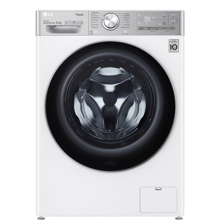 Refurbished LG F4V1112WTSA Freestanding 12KG 1400 Spin Washing Machine White