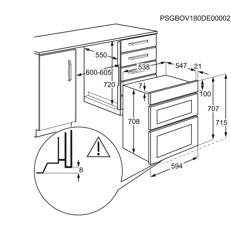 Zanussi Series 20 Built Under Electric Double Oven - Stainless steel