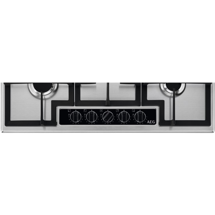 Refurbished AEG HGB75420YM 75cm 5 Burner Gas Hob Stainless Steel