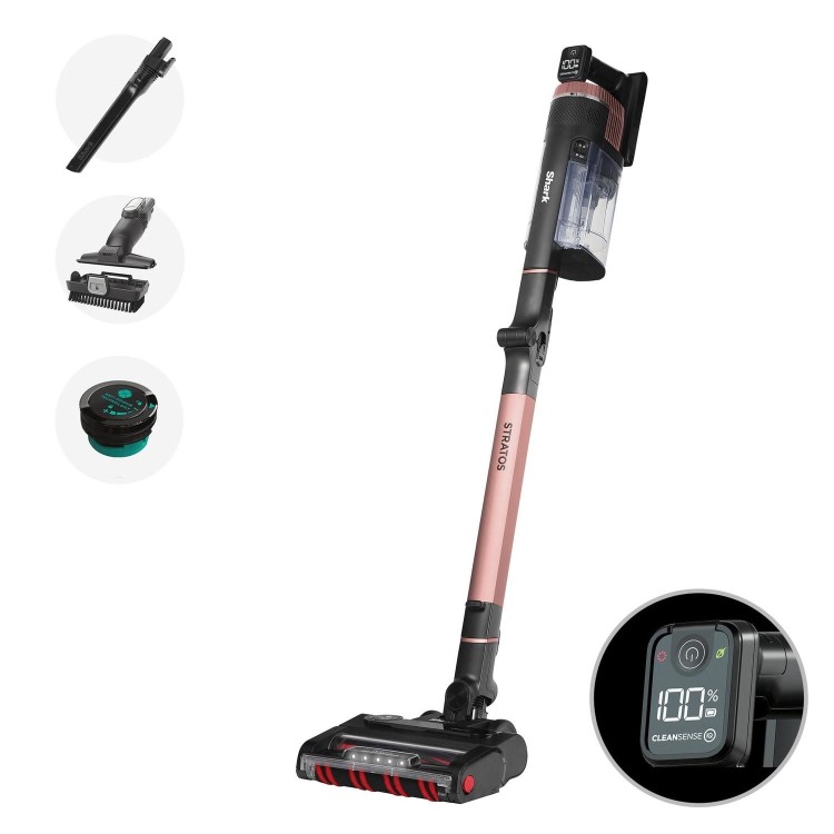 Refurbished Shark IZ400UK Stratos Anti Hair Wrap Plus Cordless Stick Vacuum Cleaner - Rose Gold