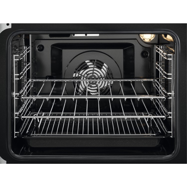 Refurbished Zanussi ZCV66050BA 60cm Double Oven Electric Cooker with Ceramic Hob Black