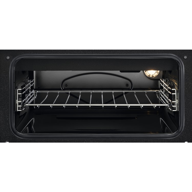 Refurbished Zanussi ZCV66050BA 60cm Double Oven Electric Cooker with Ceramic Hob Black