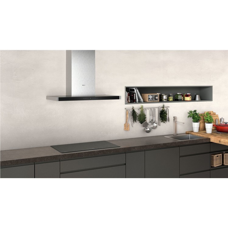 Refurbished Neff N70 D95BMP5N0B 90cm Touch Control Cooker Hood With EfficientDrive Motor Stainless Steel