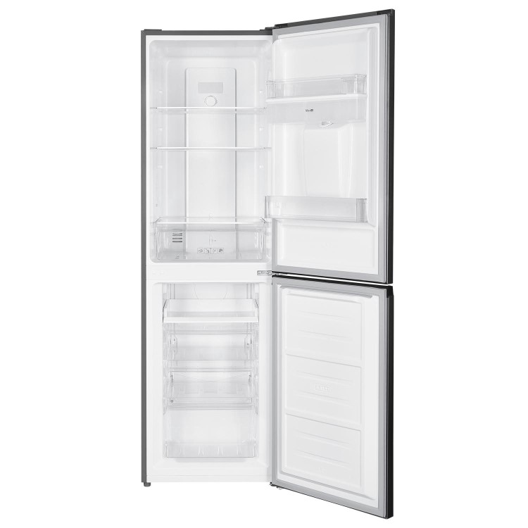 electriQ 245 Litre 50/50 Freestanding Fridge Freezer - Stainless Steel