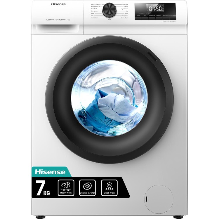 Hisense 1 Series 7kg 1200rpm Washing Machine - White