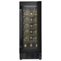 electriQ 18 Bottle Capacity 30cm Freestanding Under Counter Wine Cooler - Black