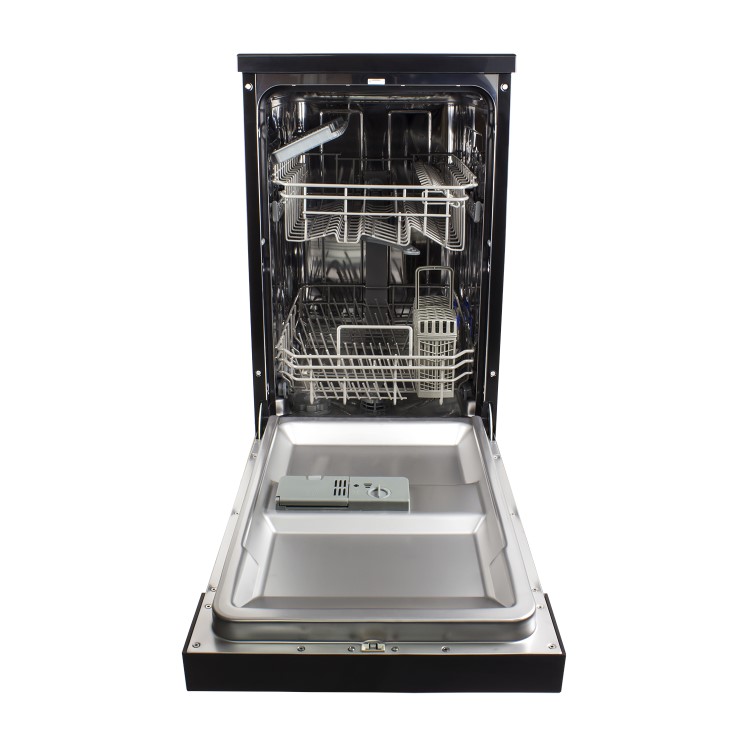 electriQ Freestanding Slimline Dishwasher - Black