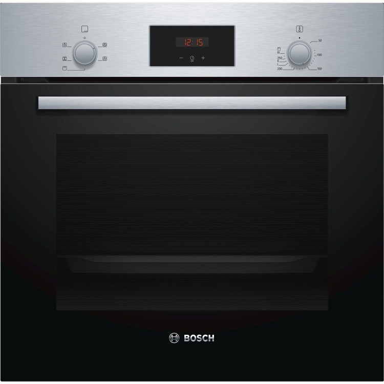 Refurbished Bosch Series 2 HHF113BR0B 60cm Single Built In Electric Oven Stainless Steel