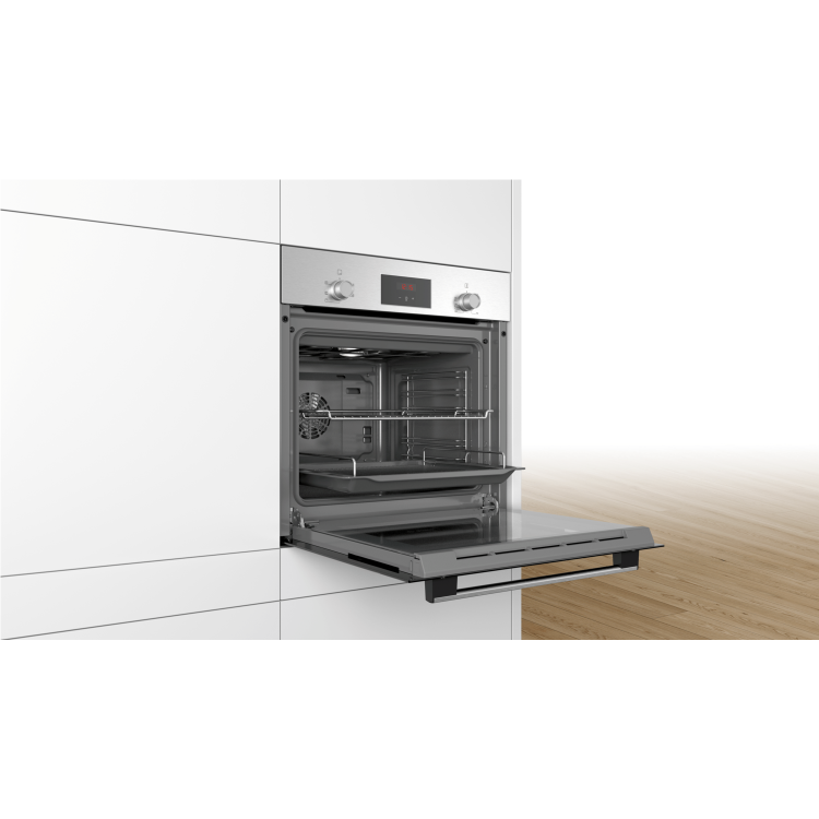 Refurbished Bosch Series 2 HHF113BR0B 60cm Single Built In Electric Oven Stainless Steel