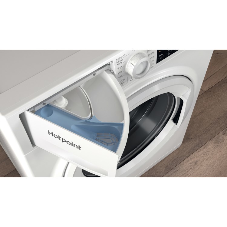 Refurbished Hotpoint NSWM965CWUKN Freestanding 9KG 1600 Spin Washing Machine White