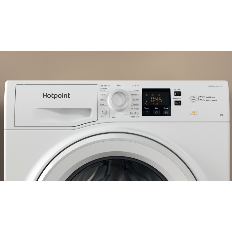 Hotpoint Anti-Stain 8kg 1400rpm Washing Machine – White