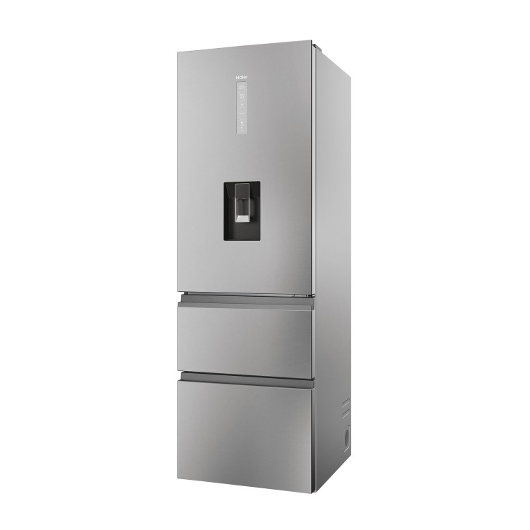 Refurbished Haier 3D 60 Series 5 HTW5618DWMG Freestanding 357 Litre 60/40 Frost Free Fridge Freezer Silver