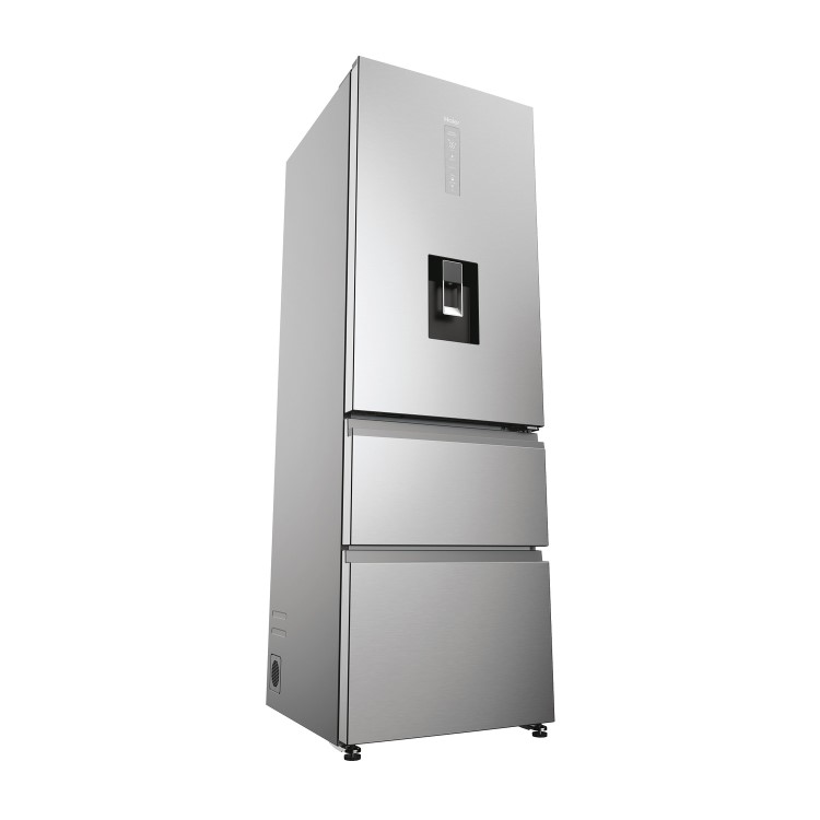 Refurbished Haier 3D 60 Series 5 HTW5618DWMG Freestanding 357 Litre 60/40 Frost Free Fridge Freezer Silver