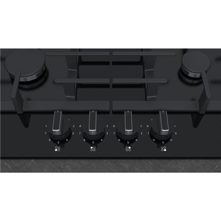 Refurbished Neff N70 T26CS49S0 59cm Gas on Glass 4 Burner Gas Hob Black