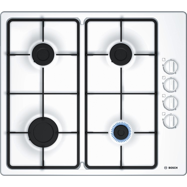 Refurbished Bosch Serie 2 PBP6B2B60 58cm Four Burner Gas Hob White