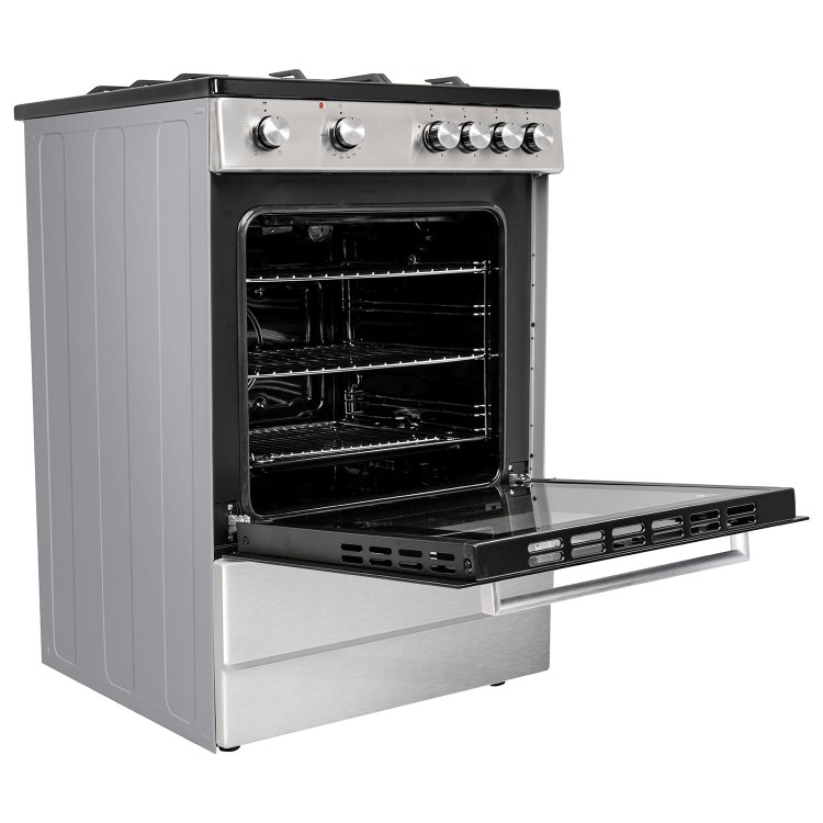 electriQ 60cm Dual Fuel Cooker - Stainless Steel