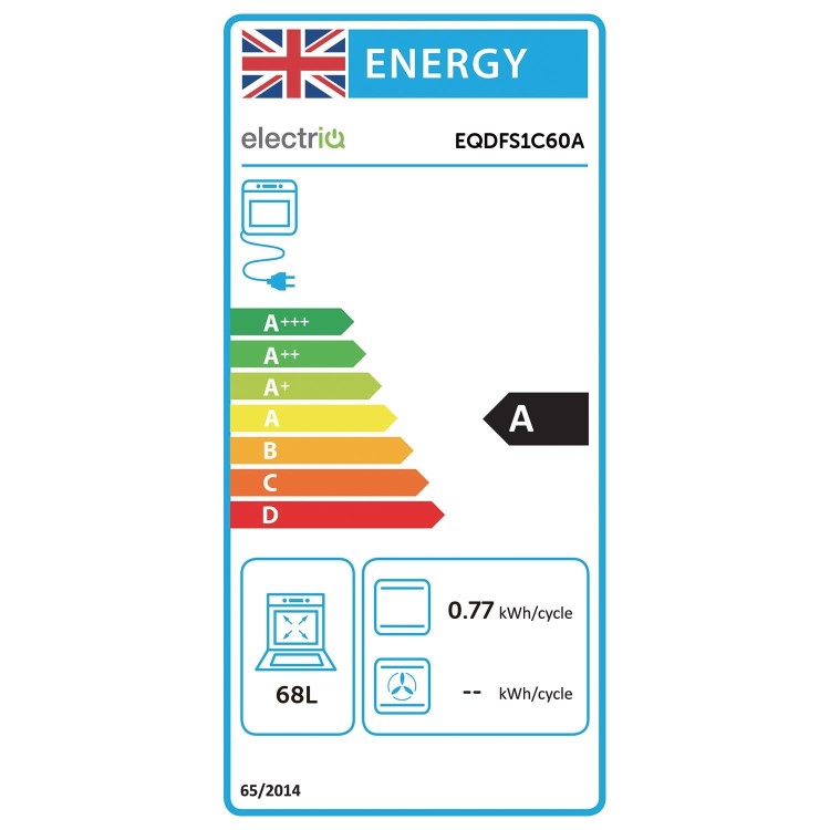 electriQ 60cm Dual Fuel Cooker - Stainless Steel