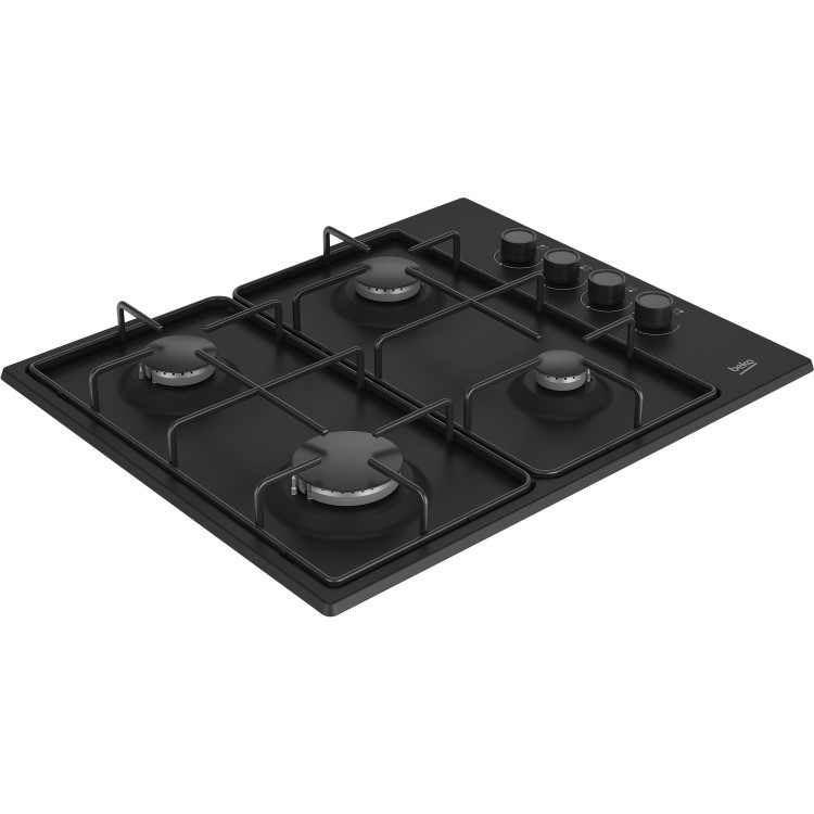 Beko 60cm 4 Burner Gas Hob - Black