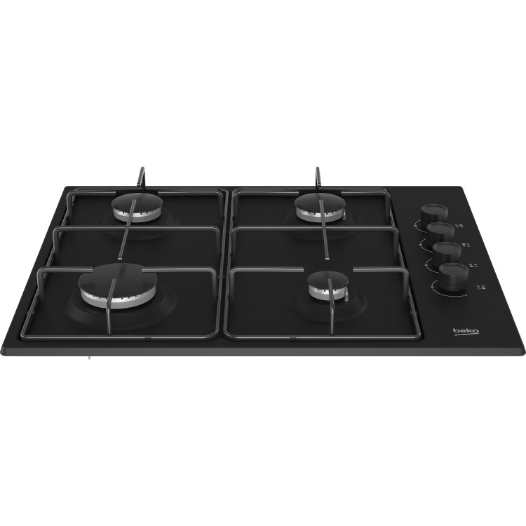 Beko 60cm 4 Burner Gas Hob - Black