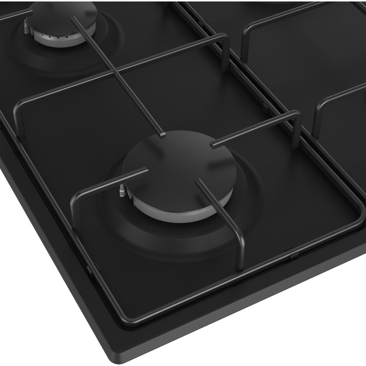 Beko 60cm 4 Burner Gas Hob - Black