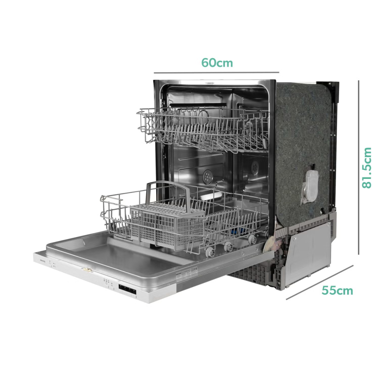 electriQ Integrated Dishwasher - White control panel