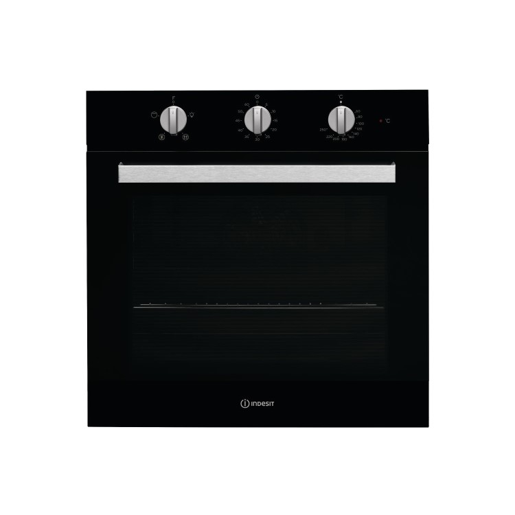 Indesit Aria Electric Fan Assisted Single Oven - Black