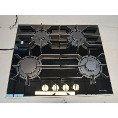 Refurbished Miele KM3010 63cm Gas on Glass 4 Burner Gas Hob Black