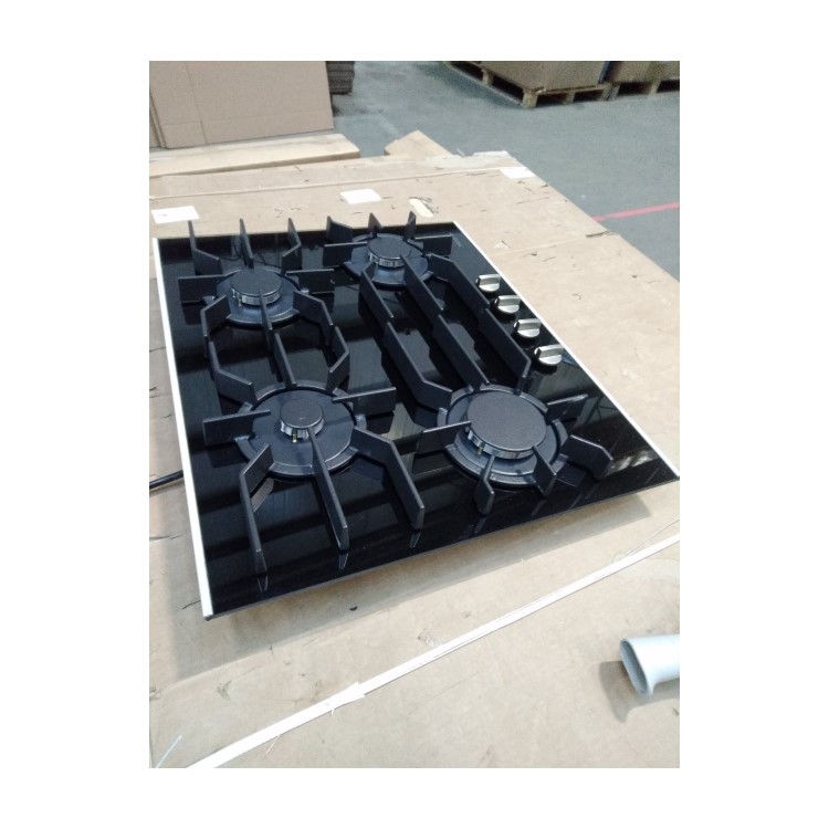 Refurbished Miele KM3010 63cm Gas on Glass 4 Burner Gas Hob Black