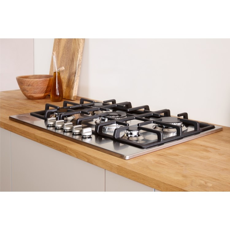 Refurbished Indesit Aria THP751PIXI 75cm 5 Burner Gas Hob Stainless Steel