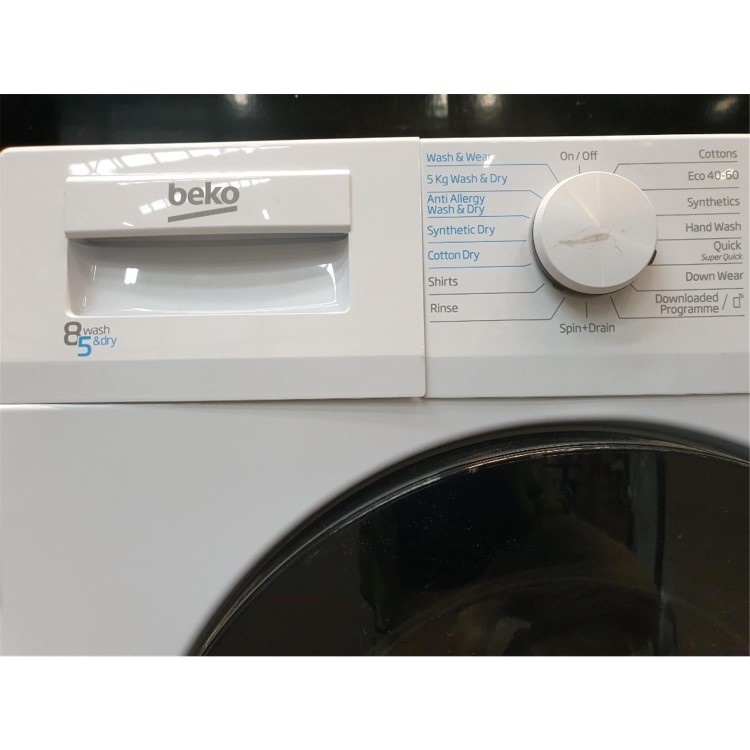 Refurbished Beko WDL854431W Freestanding 8/5KG 1400 Spin Washer Dryer White