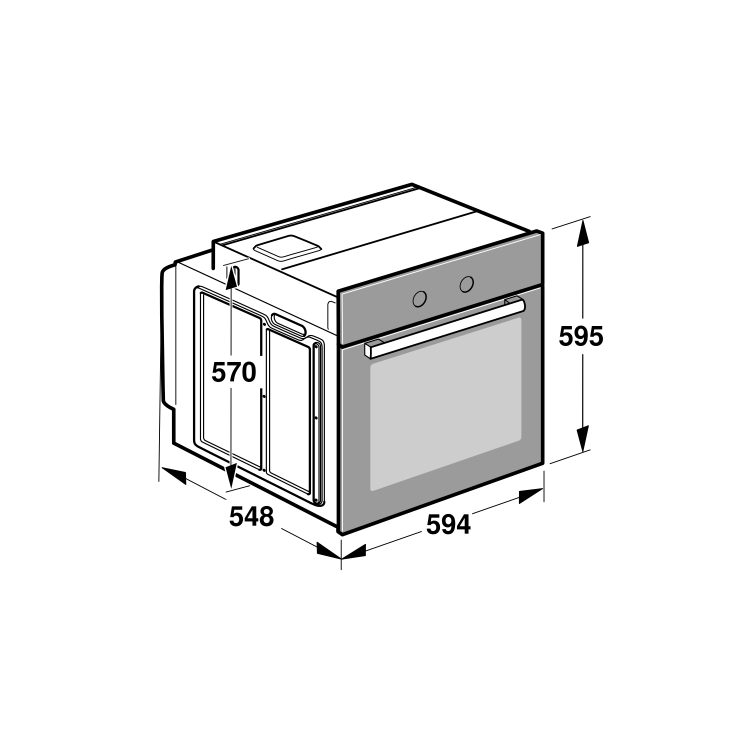 Refurbished Bosch Series 2 HHF113BR0B 60cm Single Built In Electric Oven Stainless Steel