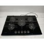 Refurbished Hotpoint FTGHG751DHBK 75cm 5 Burner Gas on Glass Gas Hob with Vertical Flame Black