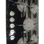 Refurbished Hotpoint FTGHG751DHBK 75cm 5 Burner Gas on Glass Gas Hob with Vertical Flame Black