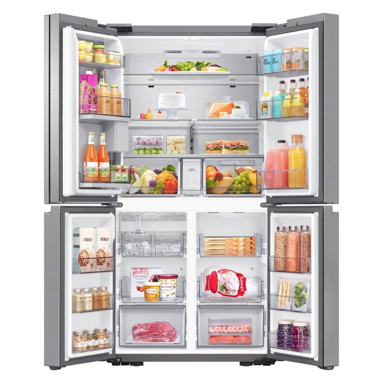 Refurbished Samsung Series 9 RF65DG960ESREU Freestanding 646 Litre Frost Free American Fridge Freezer Silver