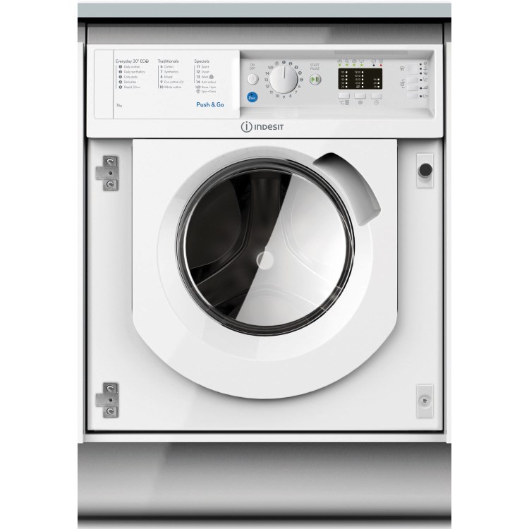 Indesit Push&Go 7kg 1200rpm Integrated Washing Machine - White