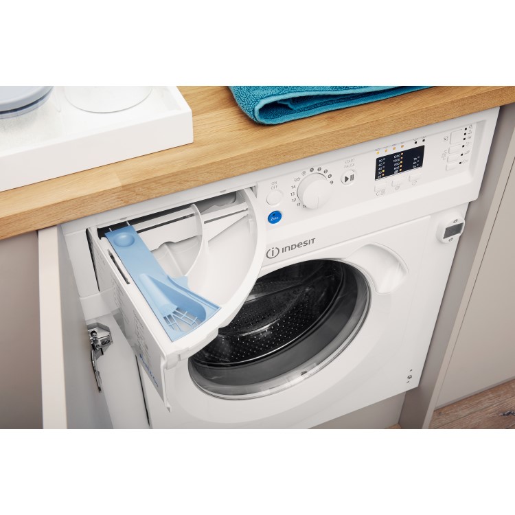 Indesit Push&Go 7kg 1200rpm Integrated Washing Machine - White