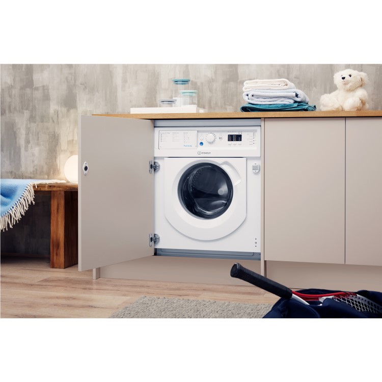 Indesit Push&Go 7kg 1200rpm Integrated Washing Machine - White