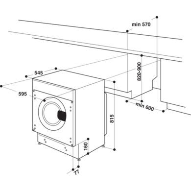 Hotpoint Anti-Stain 9kg Wash 6kg Dry 1400rpm Integrated Washer Dryer - White