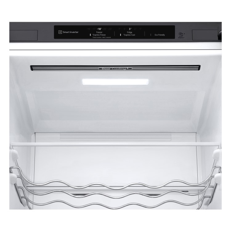 LG NatureFRESH 384 Litre 70/30 Freestanding Fridge Freezer - Shiny Steel