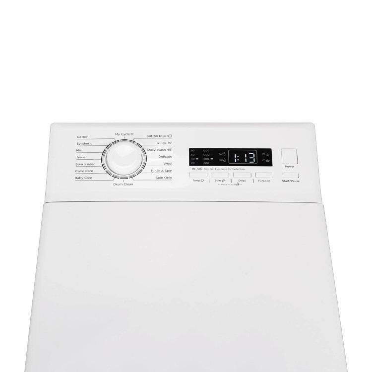 Refurbished electriQ eiQWMTL8A Freestanding 8KG 1300 Spin Top Loading Washing Machine White