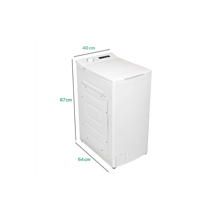 Refurbished electriQ eiQWMTL8A Freestanding 8KG 1300 Spin Top Loading Washing Machine White