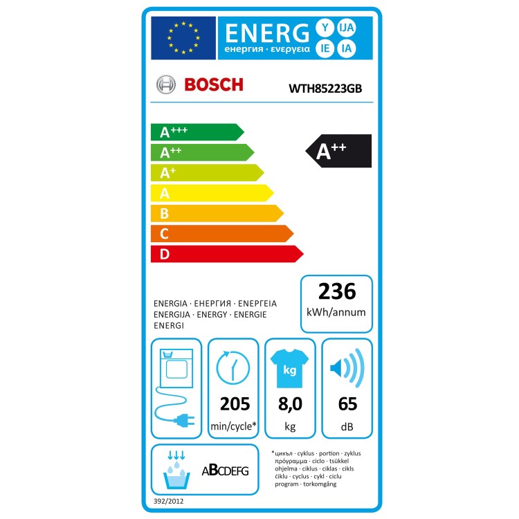 Bosch Series 4 8kg Heat Pump Tumble Dryer - White