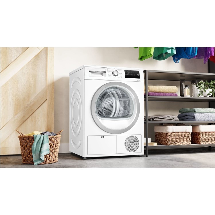 Bosch Series 4 8kg Heat Pump Tumble Dryer - White