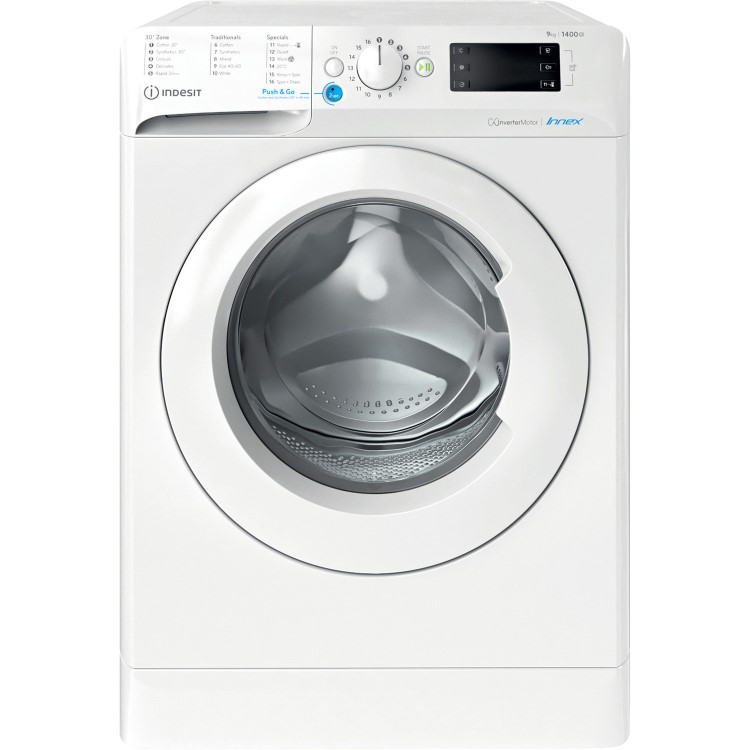 Refurbished Indesit Innex BWE91496XWUKN Freestanding 9KG 1400 Spin Washing Machine White