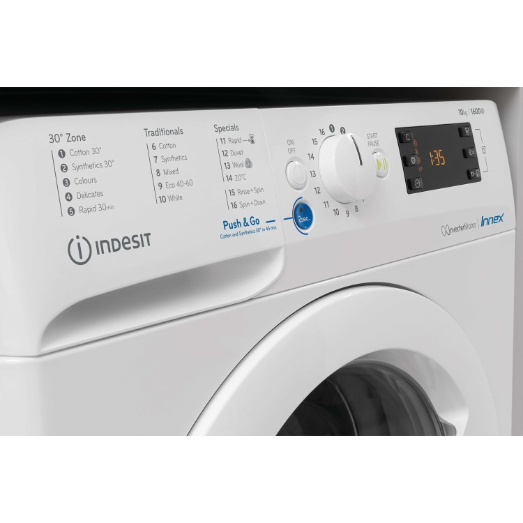 Refurbished Indesit Innex BWE91496XWUKN Freestanding 9KG 1400 Spin Washing Machine White